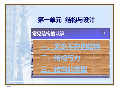 高一下学期通用技术苏教版必修2第一单元1.常见结构的认识