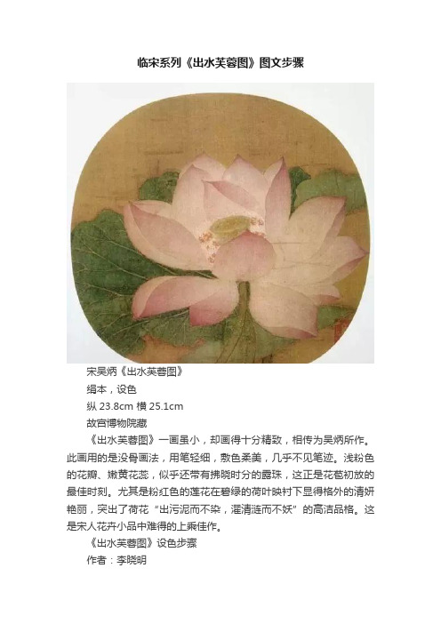 临宋系列《出水芙蓉图》图文步骤