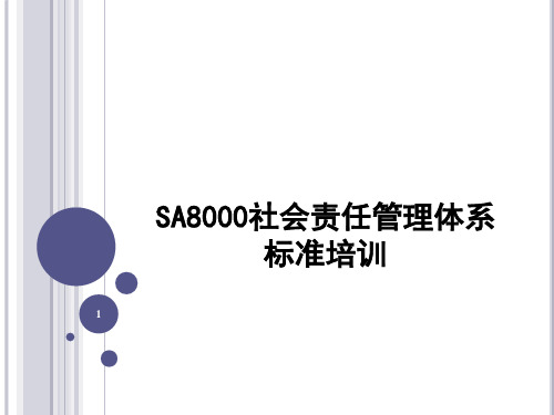 SA8000社会责任标准培训