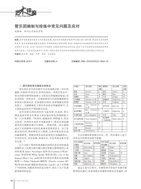 管乐团编制与排练中常见问题及应对