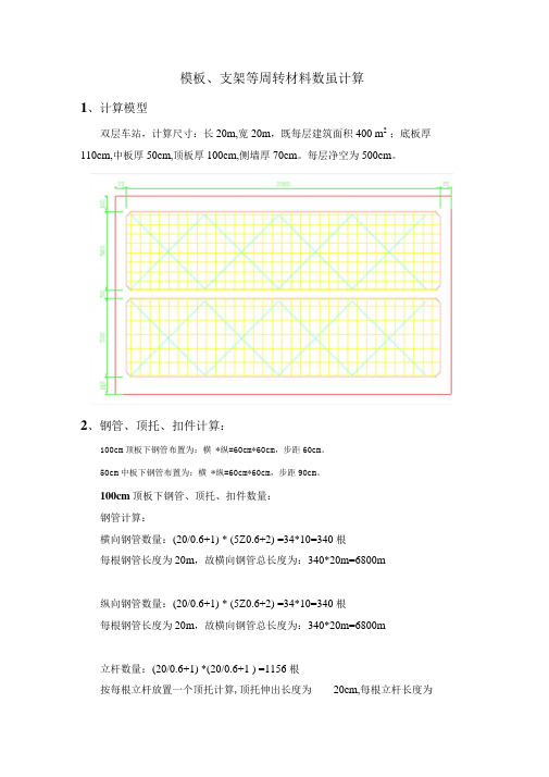 模板支架周转材料计算