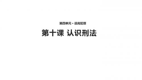 八年级道德与法治上册第四单元远离犯罪第十课认识刑法课件教科版102639