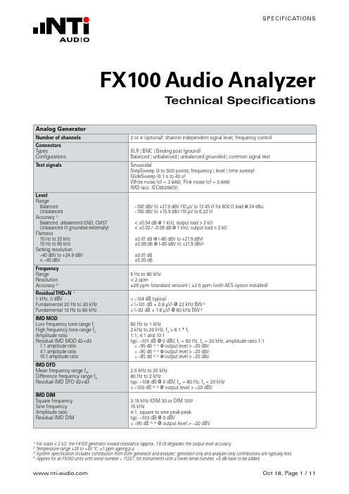 NTI Audio分析器说明书