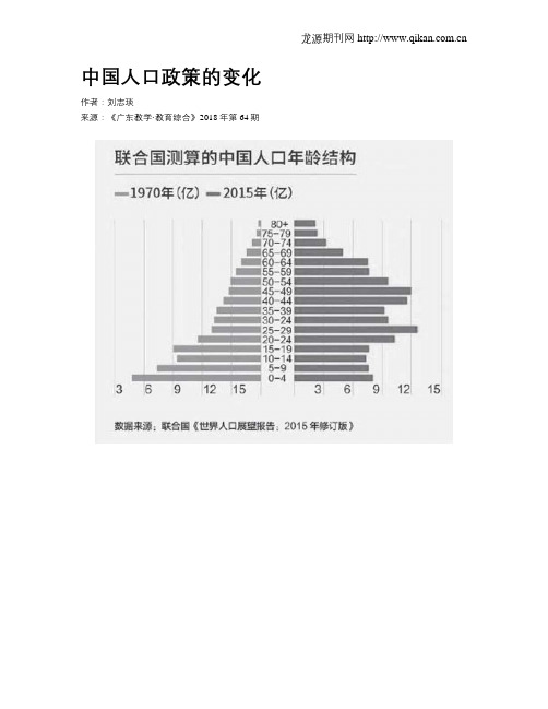 中国人口政策的变化