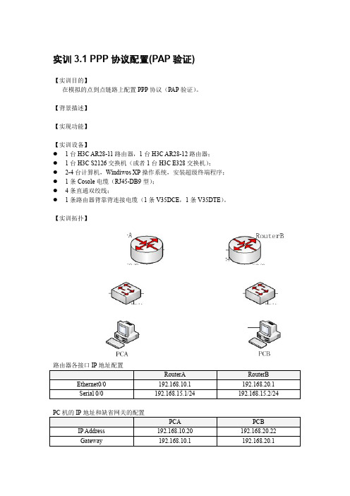 PPP协议配置(PAP验证).