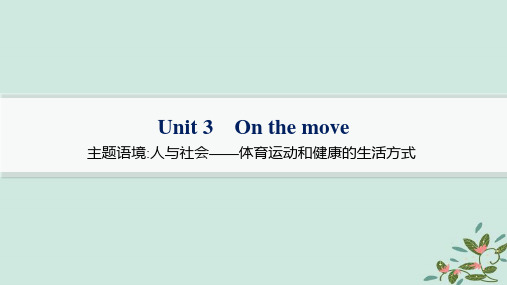 2025届高考英语一轮总复习教材知识复习Unit3Onthemove课件外研版必修第二册