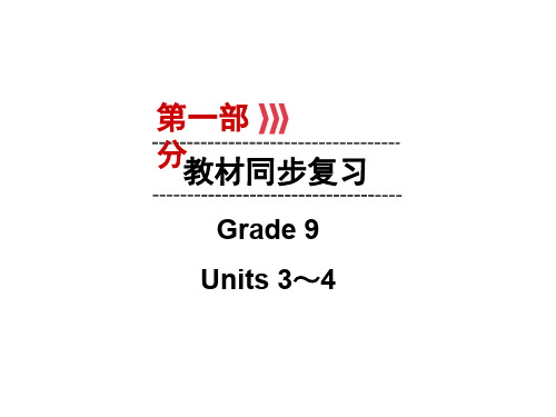 2020届九年级贵阳中考英语复习课件+基础过关：第1部分 Grade 9 Units 3～4