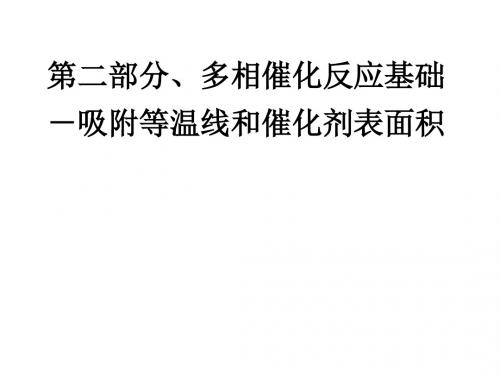 第二部分 多相催化反应基础-比表面、孔体积和孔径