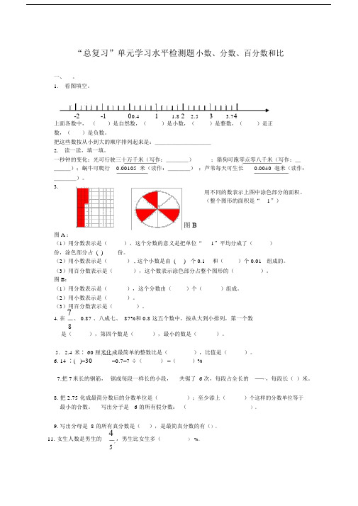 小数、分数、百分数和比的练习题.doc