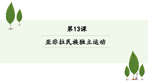 2021年高中历史部编版 中外历史纲要(下)  第13课 亚非拉民族独立运动  同步精品课件