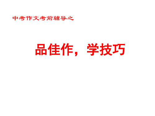 中考语文作文指导复习课件14PPT教学课件