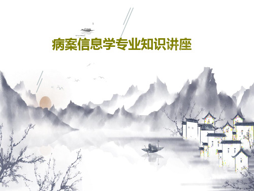 病案信息学专业知识讲座20页PPT