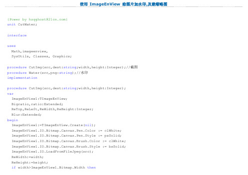 使用 ImageEnView 给图片加水印,及建缩略图