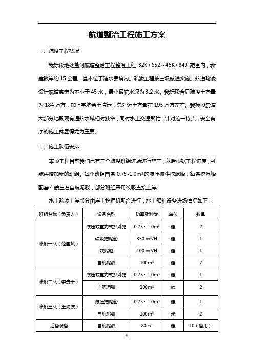 航道整治工程施工方案