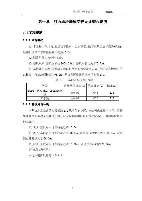 SMW工法桩加内支撑结合复合土钉墙深基坑支护设计[优秀工程方案]