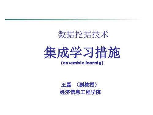 数据挖据技术集成学习方法ensemblelearnig