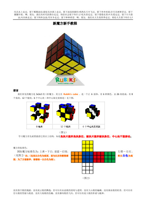 详解魔方公式(附有图纸)