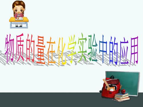 人教版高中化学必修一第一章第二节化学计量在实验中的应用 课件(共19张PPT)