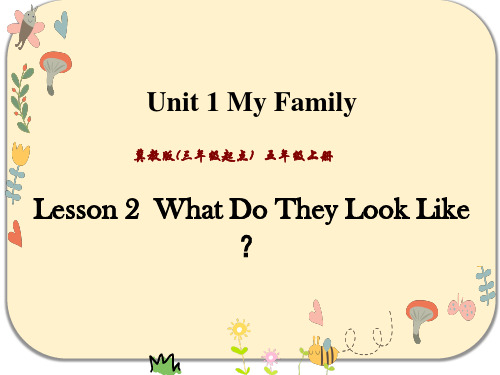 冀教版五年级英语上册Unit 1 My Family Lesson 2