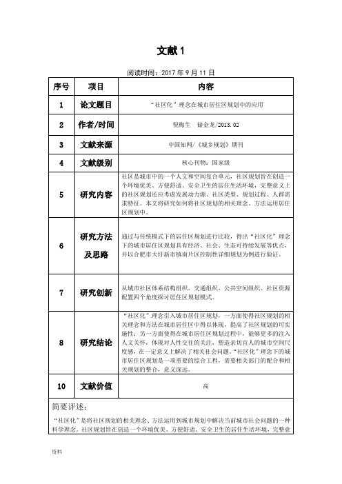 (完整版)文献阅读笔记精选10篇