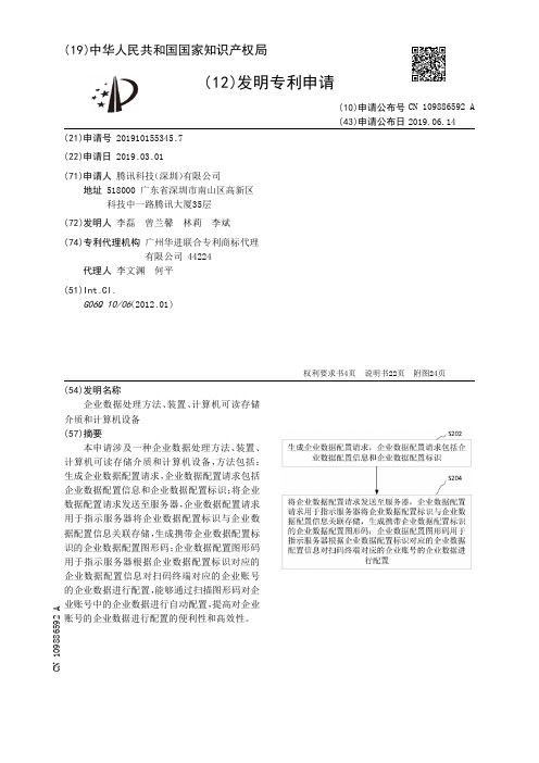 【CN109886592A】企业数据处理方法、装置、计算机可读存储介质和计算机设备【专利】