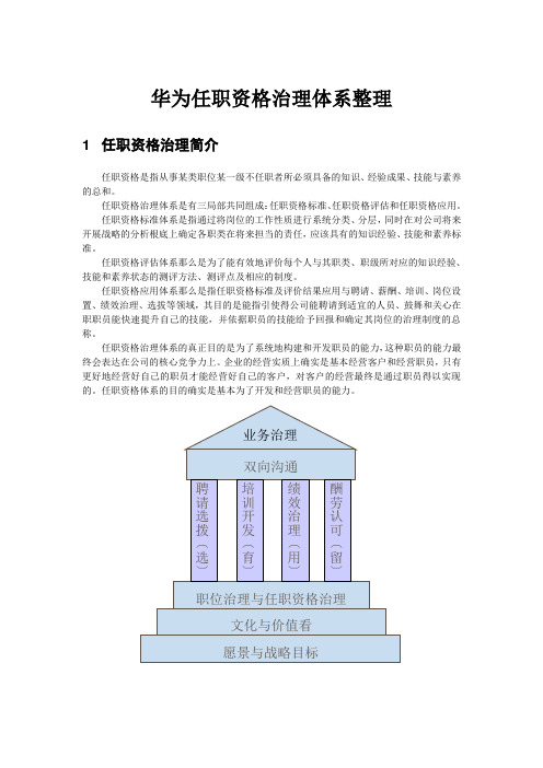 华为任职资格管理整理