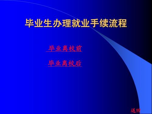 毕业生办理就业手续流程图