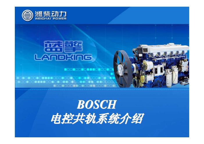 Bosch电控共轨系统介绍