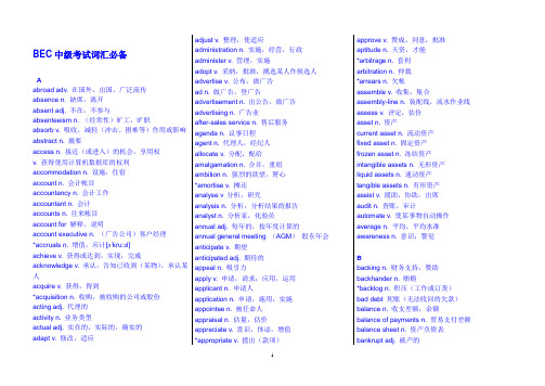 新东方BEC中高级词汇(最佳版)