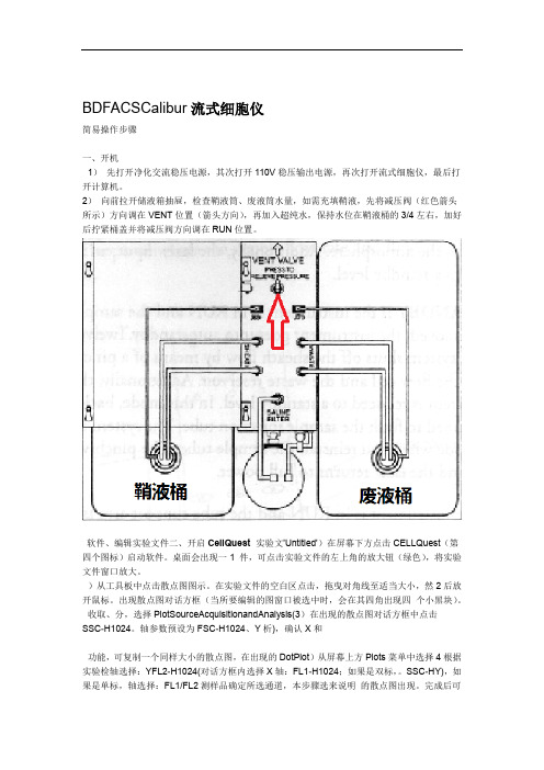 BDFACSCalibur流式细胞仪简易操作步骤corr_ZYH_