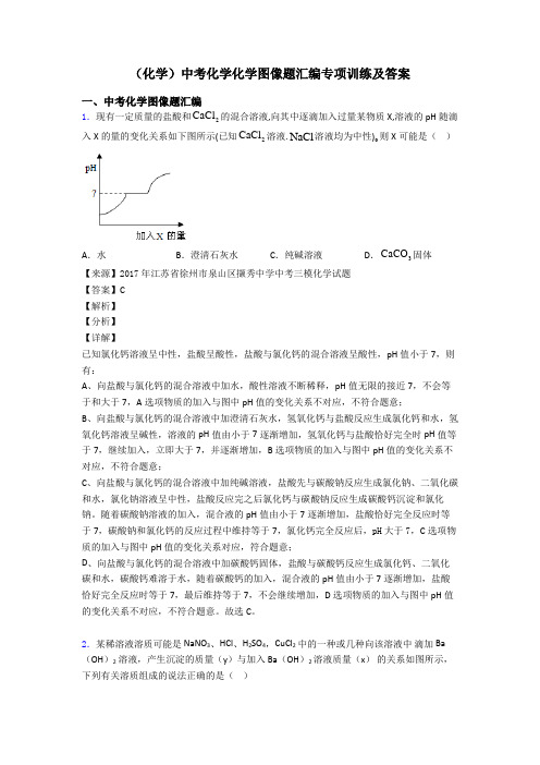 (化学)中考化学化学图像题汇编专项训练及答案