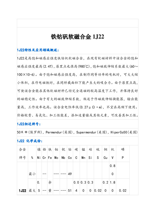 1J22软磁合金