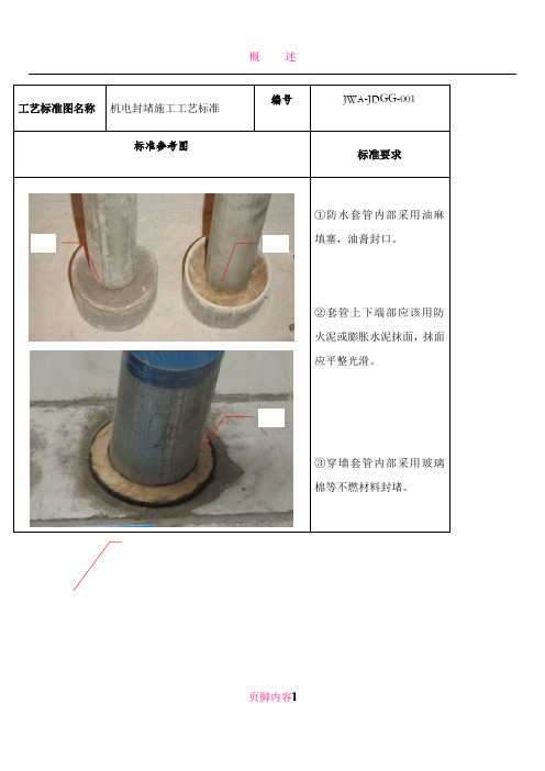 1.机电封堵施工工艺标准