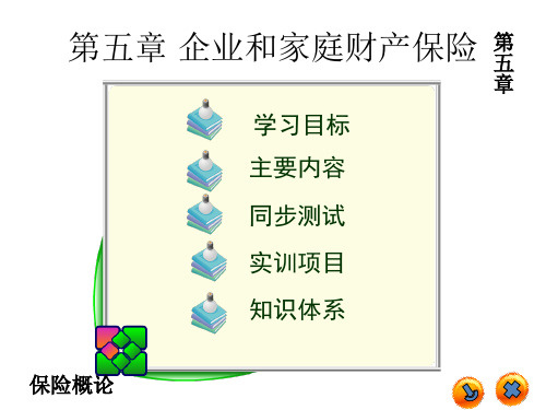 第五章  企业和家庭财产保险  保险概论PPT课件