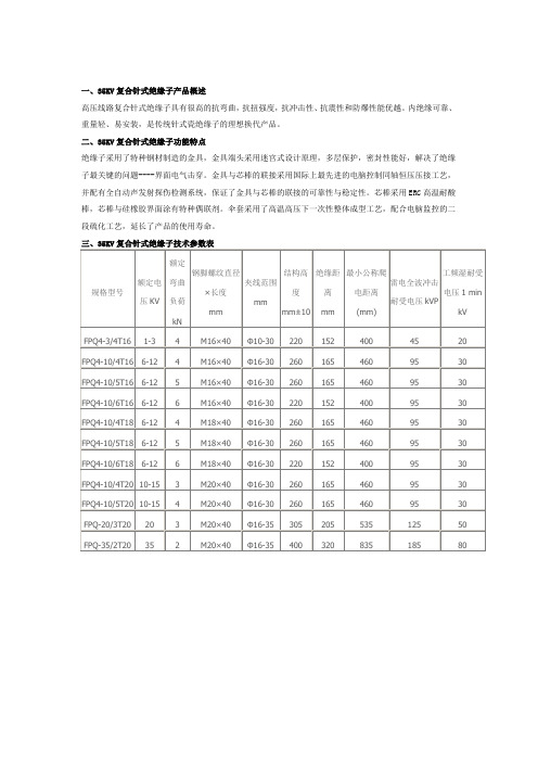 35KV复合针式绝缘子