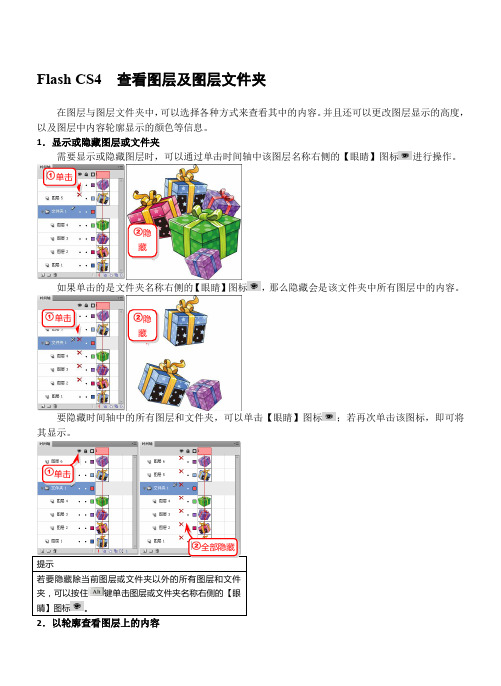 Flash CS4  查看图层及图层文件夹