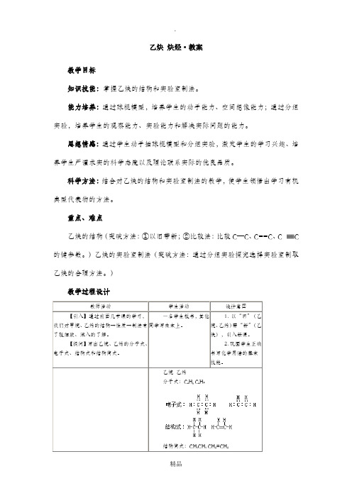 高二化学乙炔炔烃3