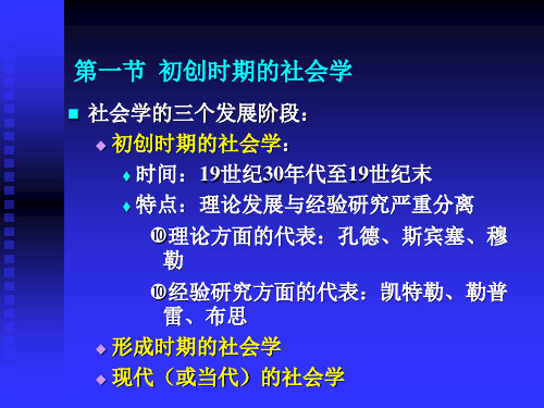 社会学的历史发展