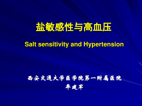 盐敏感性与高血压-医学资料