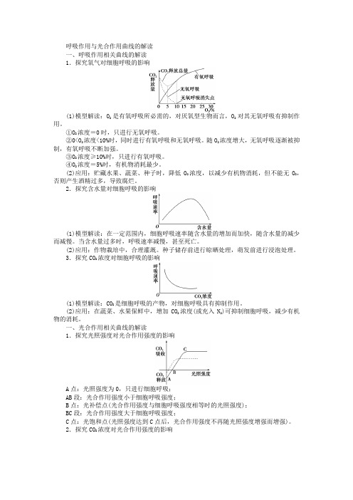 呼吸作用与光合作用曲线的解读