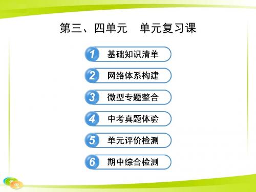 岳麓版九年级下册历史第3,4单元复习