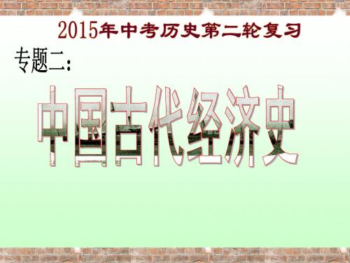 专题2：中国古代经济史和新中国的三农