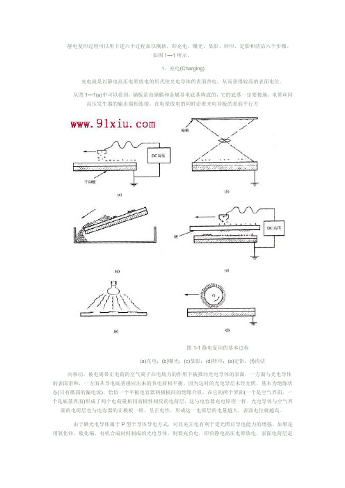 静电复印的基本过程