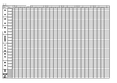 14年运动会单项成绩表1-3年级