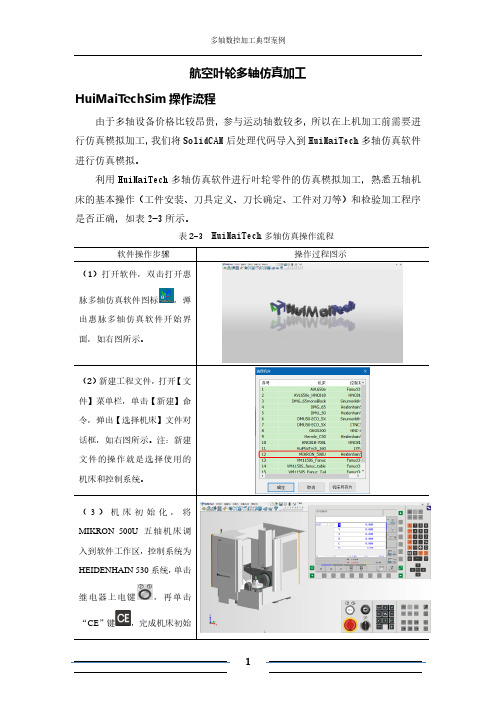 航空叶轮多轴仿真加工