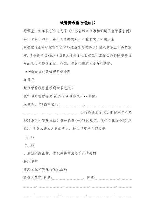 城管责令整改通知书.doc