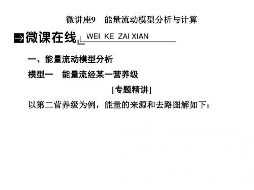 2019届 一轮复习人教版 能量流动模型分析与计算 课件