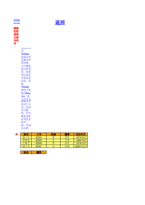 Excel查找函数之Vlookup使用教程