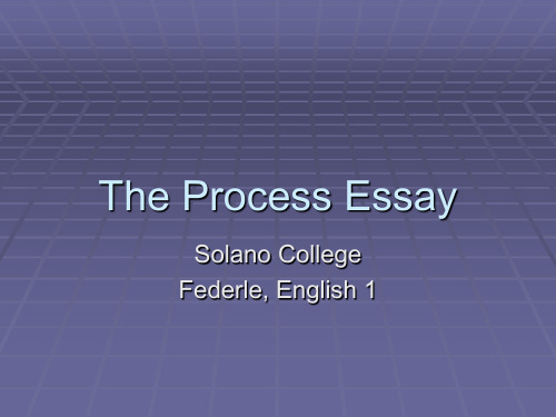 英语写作--The_Process_Essay