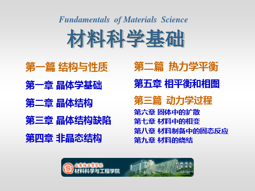 2020年材料科学基础第一章晶体学基础